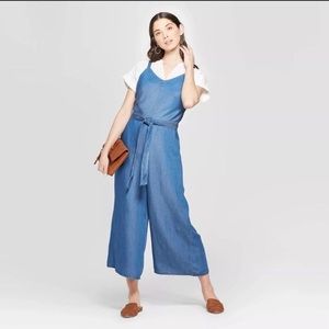 Denim Wide Leg Jumpsuit